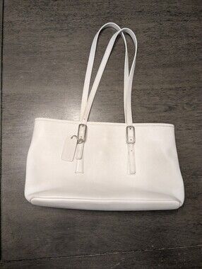 Coach Vintage Legacy Med West Market Zip Tote Bag Satchel White Leather